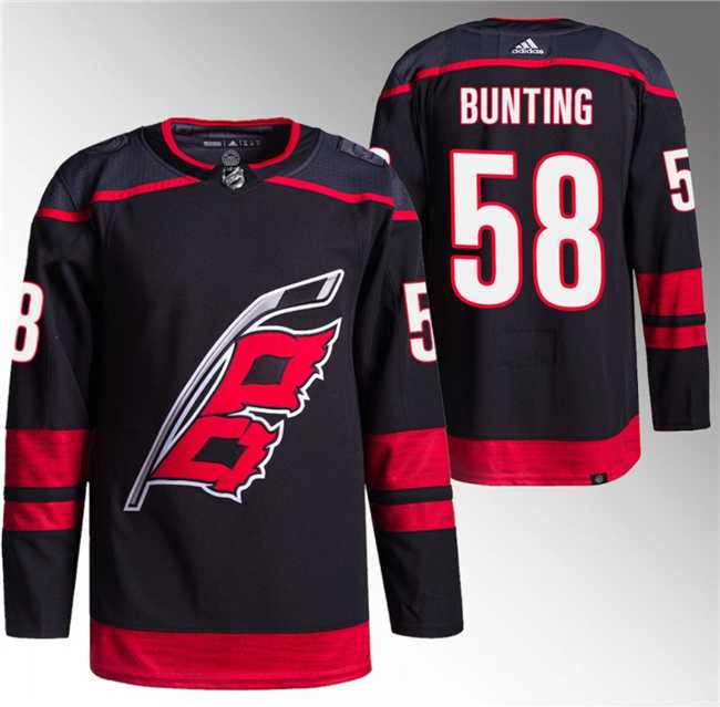 Men%27s Carolina Hurricanes #58 Michael Bunting Black Stitched Jersey->chicago blackhawks->NHL Jersey